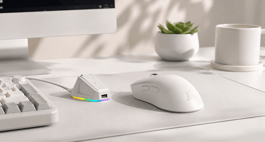 SM820 Tri-Mode Wireless RGB Gaming Mouse with Signal-Boosting Charging Dock