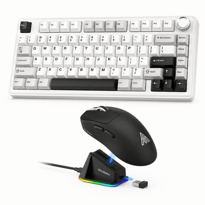 SOLAKAKA A75 and SM822,Wireless Keyboard and Mouse Combo