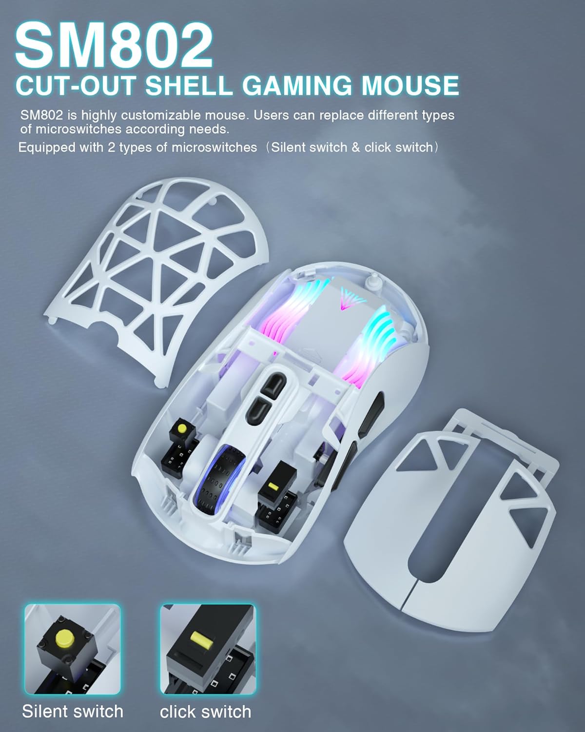 SOLAKAKA SM802 Wireless Gaming Mouse