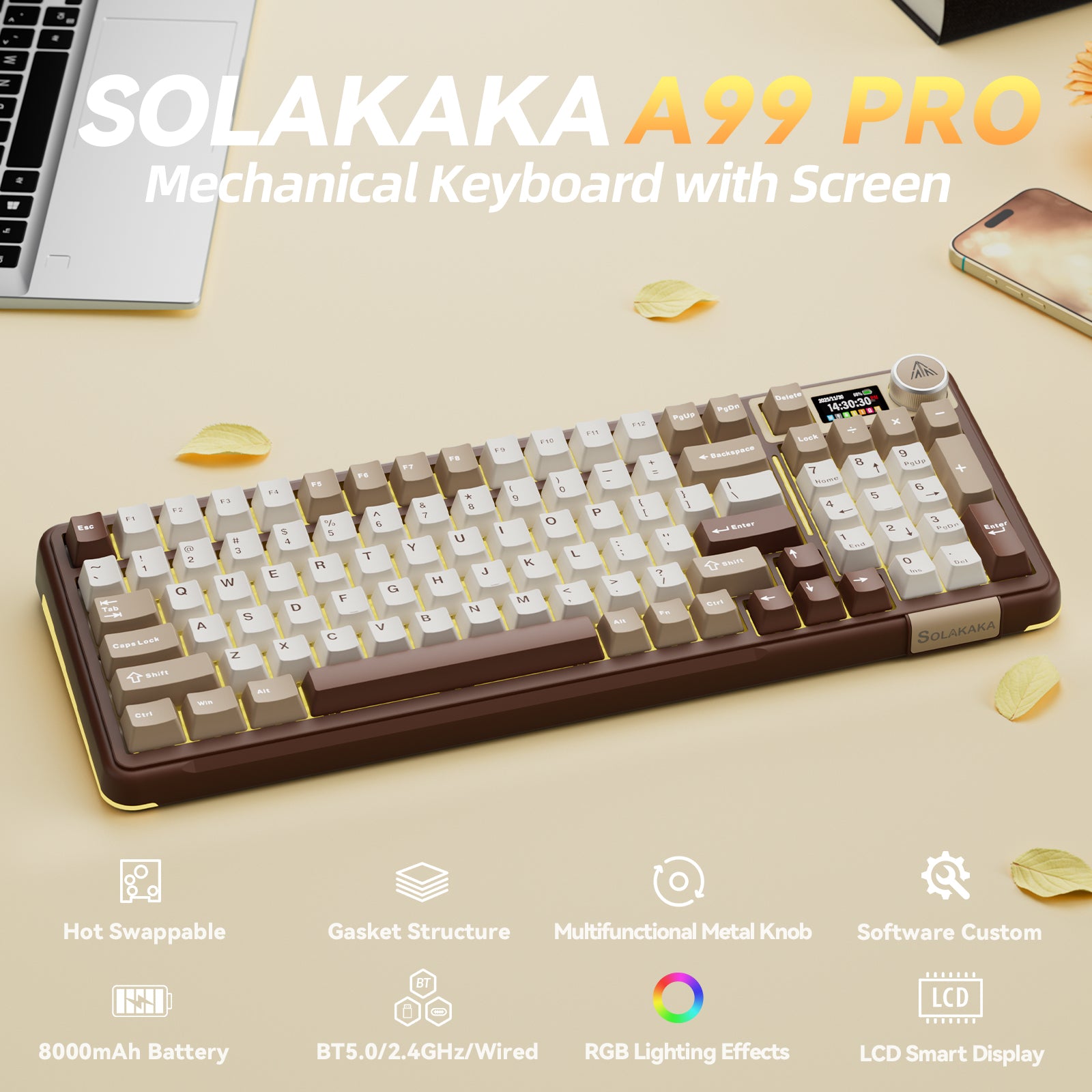 SOLAKAKA A99 Pro and SM822,Wireless Keyboard and Mouse Combo
